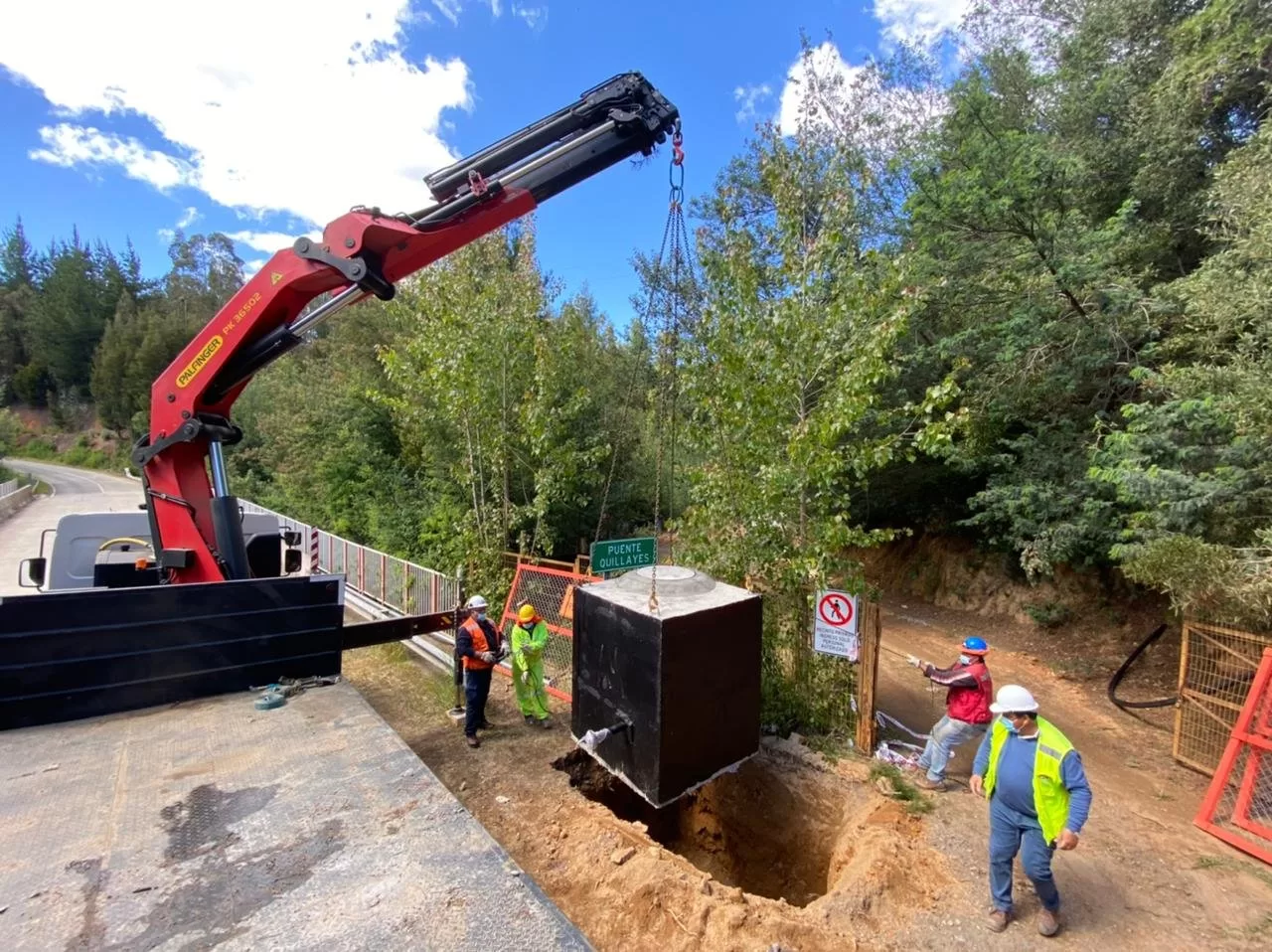 24% de avance registra construcción de sistema de agua potable rural en Tomé